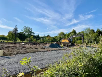 Travaux d'aménagement en cours